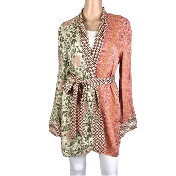 TELL YOUR FRIENDS Kimono Sz XS Versatile Oversize Wide Sleeve Luxury Boho Fairy - Picture 6 of 16